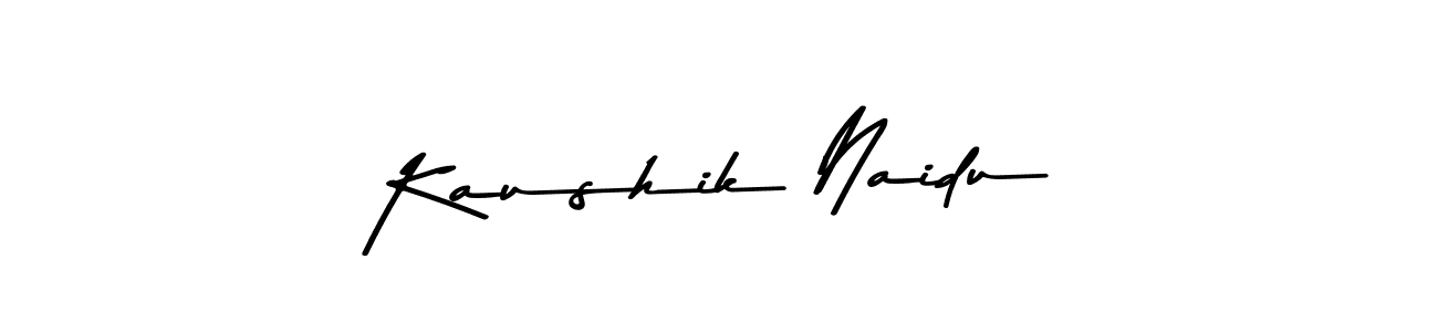 How to make Kaushik Naidu name signature. Use Asem Kandis PERSONAL USE style for creating short signs online. This is the latest handwritten sign. Kaushik Naidu signature style 9 images and pictures png