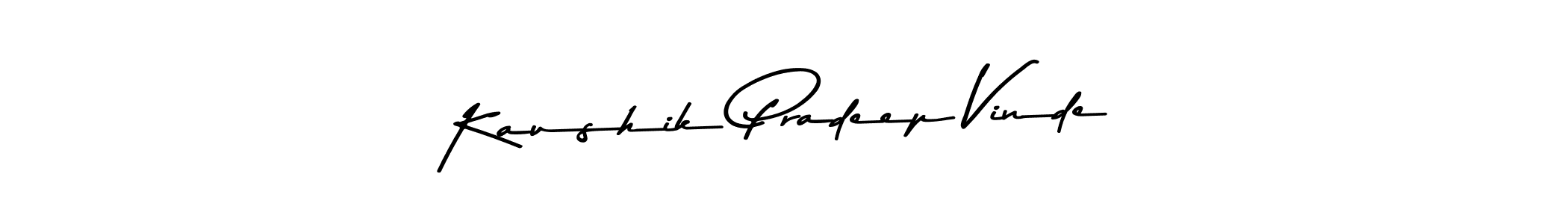 Make a beautiful signature design for name Kaushik Pradeep Vinde. Use this online signature maker to create a handwritten signature for free. Kaushik Pradeep Vinde signature style 9 images and pictures png