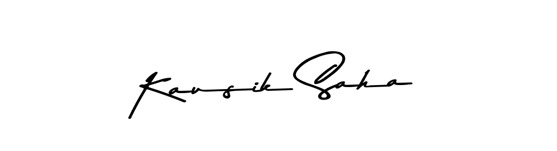 Design your own signature with our free online signature maker. With this signature software, you can create a handwritten (Asem Kandis PERSONAL USE) signature for name Kausik Saha. Kausik Saha signature style 9 images and pictures png