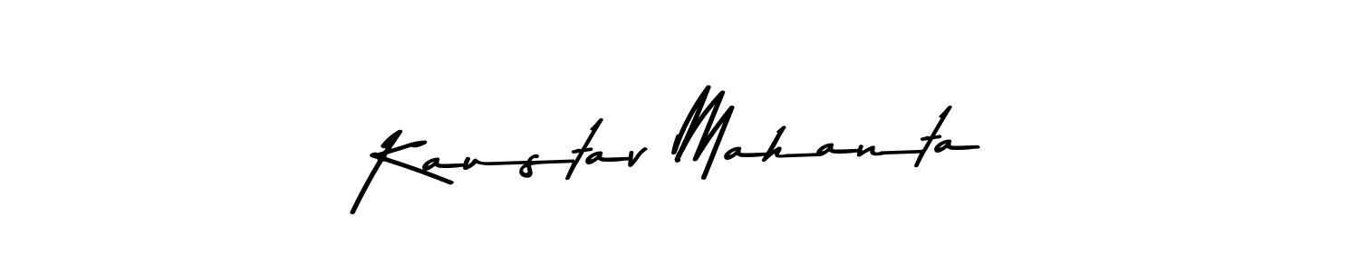 How to make Kaustav Mahanta name signature. Use Asem Kandis PERSONAL USE style for creating short signs online. This is the latest handwritten sign. Kaustav Mahanta signature style 9 images and pictures png