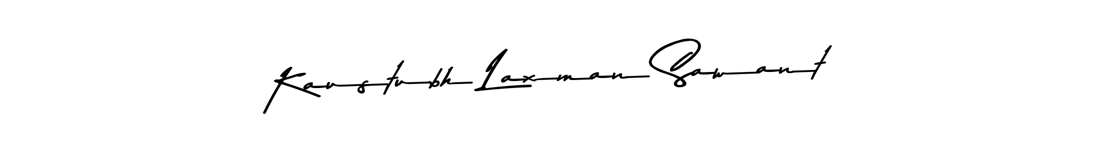 This is the best signature style for the Kaustubh Laxman Sawant name. Also you like these signature font (Asem Kandis PERSONAL USE). Mix name signature. Kaustubh Laxman Sawant signature style 9 images and pictures png