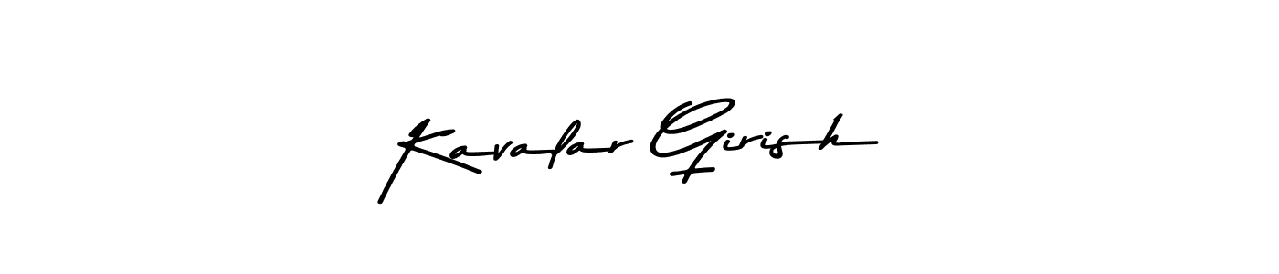 Create a beautiful signature design for name Kavalar Girish. With this signature (Asem Kandis PERSONAL USE) fonts, you can make a handwritten signature for free. Kavalar Girish signature style 9 images and pictures png