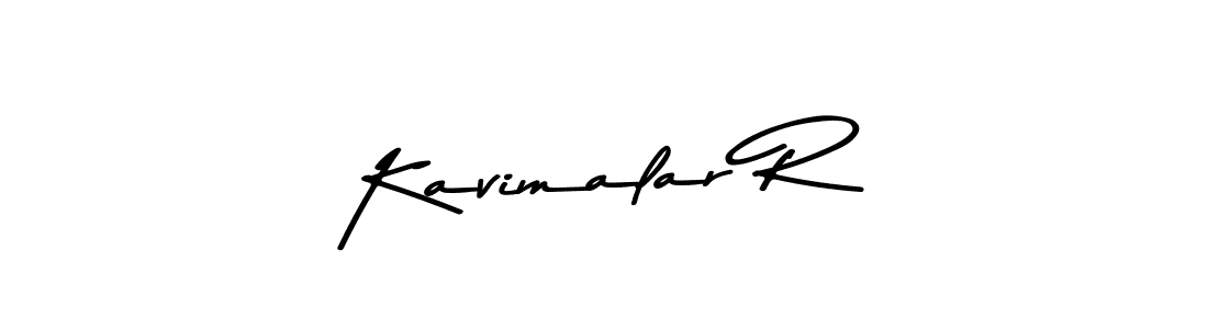 The best way (Asem Kandis PERSONAL USE) to make a short signature is to pick only two or three words in your name. The name Kavimalar R include a total of six letters. For converting this name. Kavimalar R signature style 9 images and pictures png