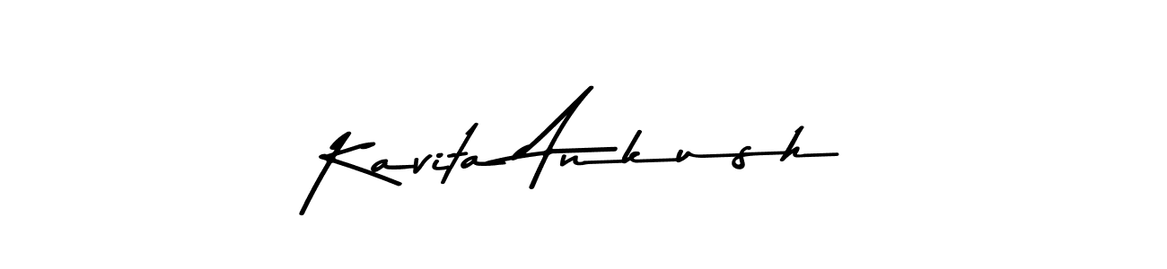 Create a beautiful signature design for name Kavita Ankush. With this signature (Asem Kandis PERSONAL USE) fonts, you can make a handwritten signature for free. Kavita Ankush signature style 9 images and pictures png