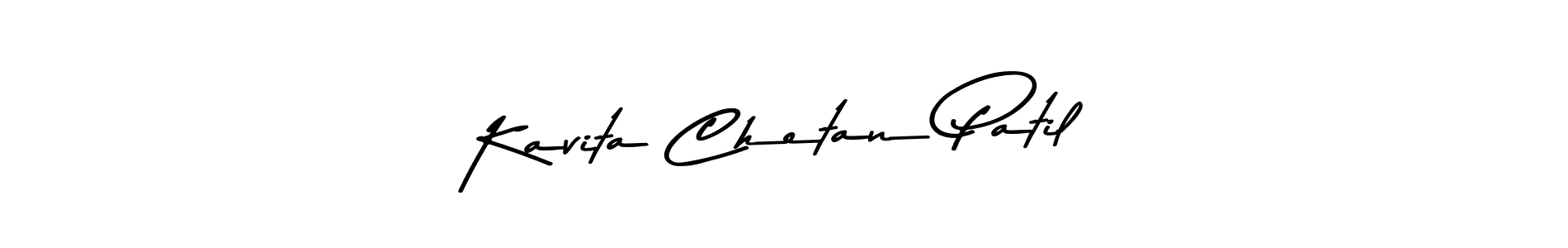 This is the best signature style for the Kavita Chetan Patil name. Also you like these signature font (Asem Kandis PERSONAL USE). Mix name signature. Kavita Chetan Patil signature style 9 images and pictures png