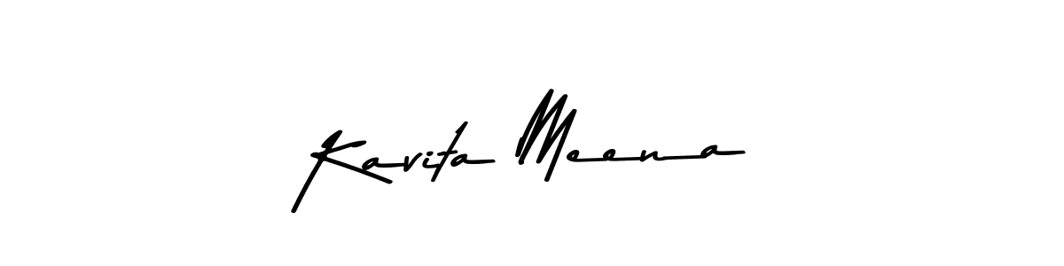How to make Kavita Meena name signature. Use Asem Kandis PERSONAL USE style for creating short signs online. This is the latest handwritten sign. Kavita Meena signature style 9 images and pictures png
