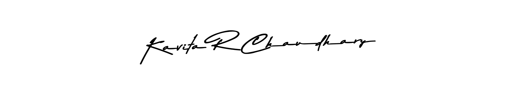 The best way (Asem Kandis PERSONAL USE) to make a short signature is to pick only two or three words in your name. The name Kavita R Chaudhary include a total of six letters. For converting this name. Kavita R Chaudhary signature style 9 images and pictures png