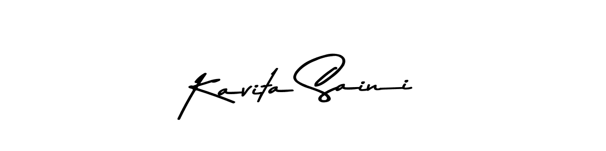 How to make Kavita Saini name signature. Use Asem Kandis PERSONAL USE style for creating short signs online. This is the latest handwritten sign. Kavita Saini signature style 9 images and pictures png