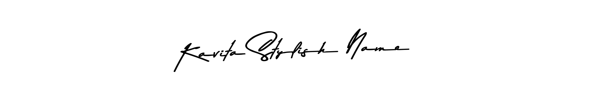 Design your own signature with our free online signature maker. With this signature software, you can create a handwritten (Asem Kandis PERSONAL USE) signature for name Kavita Stylish Name. Kavita Stylish Name signature style 9 images and pictures png