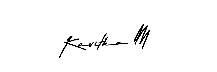 Asem Kandis PERSONAL USE is a professional signature style that is perfect for those who want to add a touch of class to their signature. It is also a great choice for those who want to make their signature more unique. Get Kavitha M name to fancy signature for free. Kavitha M signature style 9 images and pictures png