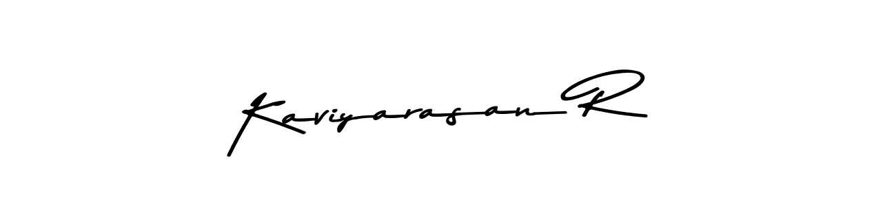 Create a beautiful signature design for name Kaviyarasan R. With this signature (Asem Kandis PERSONAL USE) fonts, you can make a handwritten signature for free. Kaviyarasan R signature style 9 images and pictures png