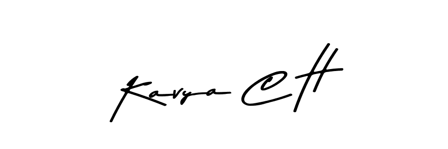 Make a beautiful signature design for name Kavya C H. With this signature (Asem Kandis PERSONAL USE) style, you can create a handwritten signature for free. Kavya C H signature style 9 images and pictures png