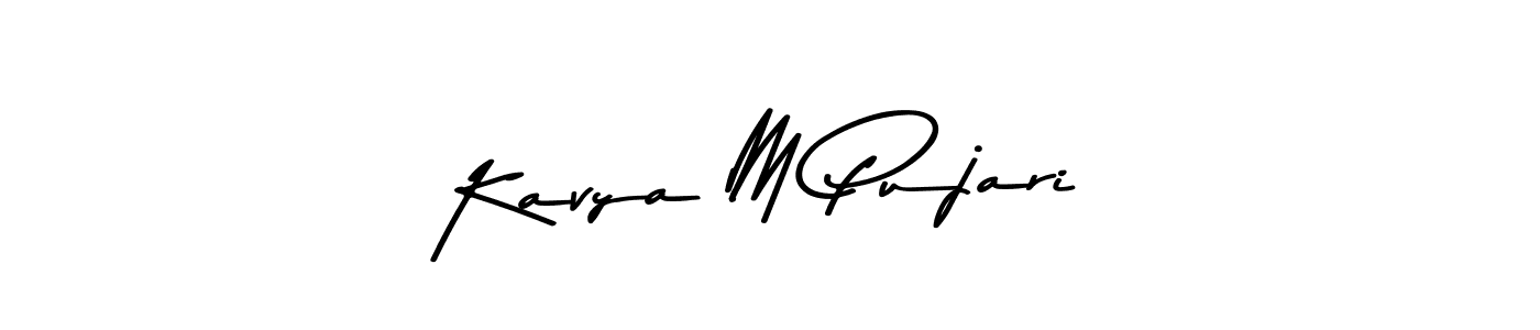 Also You can easily find your signature by using the search form. We will create Kavya M Pujari name handwritten signature images for you free of cost using Asem Kandis PERSONAL USE sign style. Kavya M Pujari signature style 9 images and pictures png