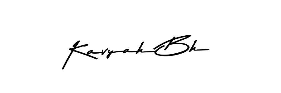 How to make Kavyah Bh name signature. Use Asem Kandis PERSONAL USE style for creating short signs online. This is the latest handwritten sign. Kavyah Bh signature style 9 images and pictures png