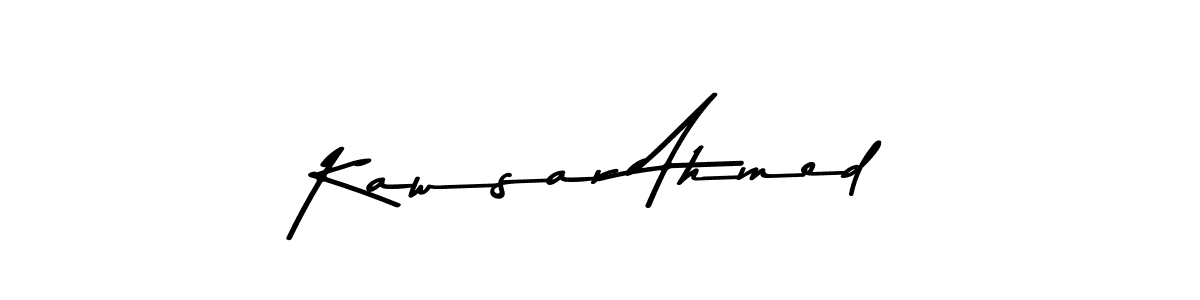 How to make Kawsar Ahmed name signature. Use Asem Kandis PERSONAL USE style for creating short signs online. This is the latest handwritten sign. Kawsar Ahmed signature style 9 images and pictures png
