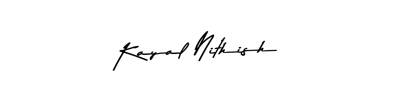 The best way (Asem Kandis PERSONAL USE) to make a short signature is to pick only two or three words in your name. The name Kayal Nithish include a total of six letters. For converting this name. Kayal Nithish signature style 9 images and pictures png