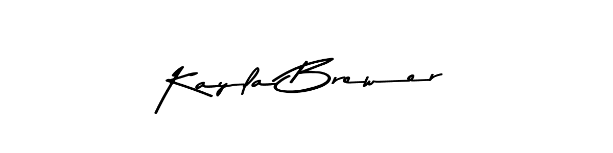 How to make Kayla Brewer name signature. Use Asem Kandis PERSONAL USE style for creating short signs online. This is the latest handwritten sign. Kayla Brewer signature style 9 images and pictures png