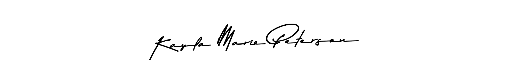 Make a beautiful signature design for name Kayla Marie Peterson. With this signature (Asem Kandis PERSONAL USE) style, you can create a handwritten signature for free. Kayla Marie Peterson signature style 9 images and pictures png
