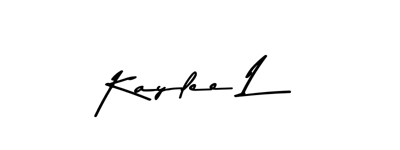 Create a beautiful signature design for name Kaylee L. With this signature (Asem Kandis PERSONAL USE) fonts, you can make a handwritten signature for free. Kaylee L signature style 9 images and pictures png