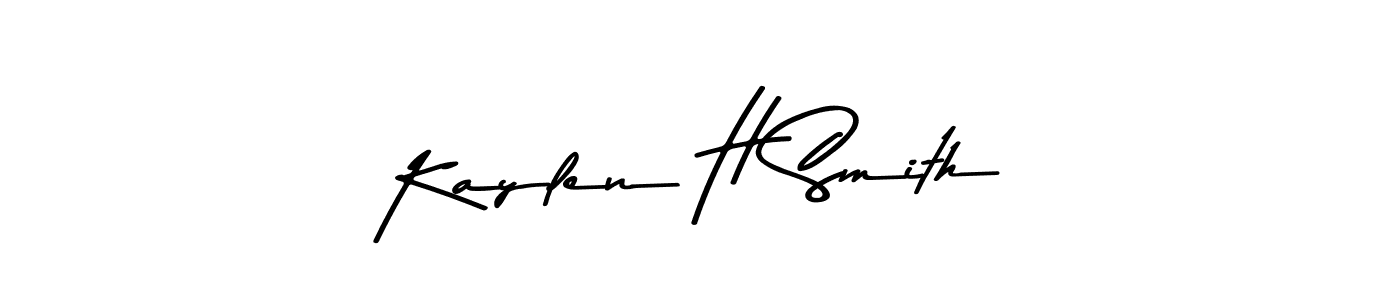 Make a beautiful signature design for name Kaylen H Smith. With this signature (Asem Kandis PERSONAL USE) style, you can create a handwritten signature for free. Kaylen H Smith signature style 9 images and pictures png