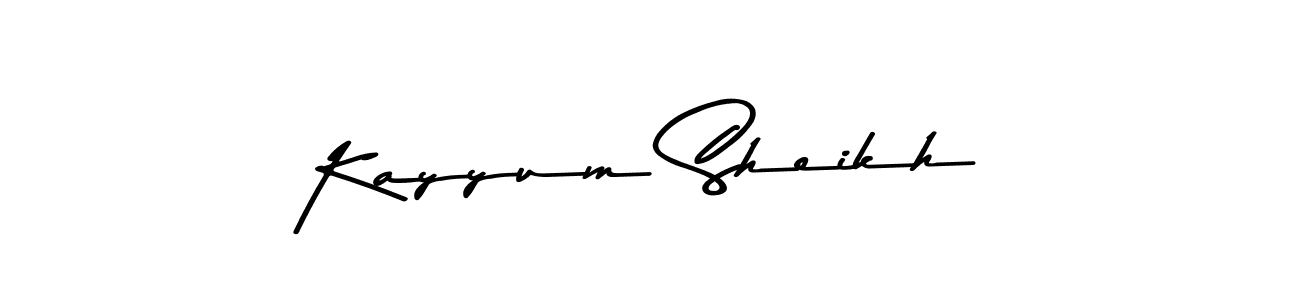 This is the best signature style for the Kayyum Sheikh name. Also you like these signature font (Asem Kandis PERSONAL USE). Mix name signature. Kayyum Sheikh signature style 9 images and pictures png