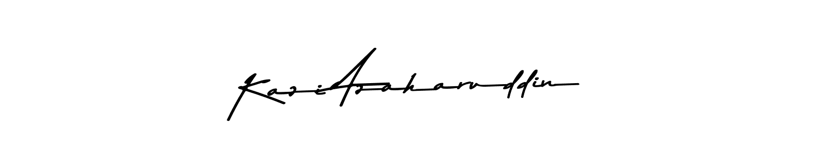 How to make Kazi Azaharuddin name signature. Use Asem Kandis PERSONAL USE style for creating short signs online. This is the latest handwritten sign. Kazi Azaharuddin signature style 9 images and pictures png