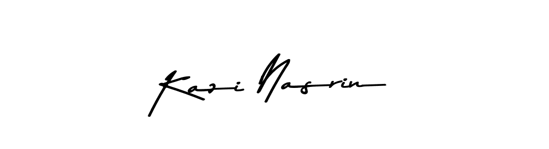 Design your own signature with our free online signature maker. With this signature software, you can create a handwritten (Asem Kandis PERSONAL USE) signature for name Kazi Nasrin. Kazi Nasrin signature style 9 images and pictures png