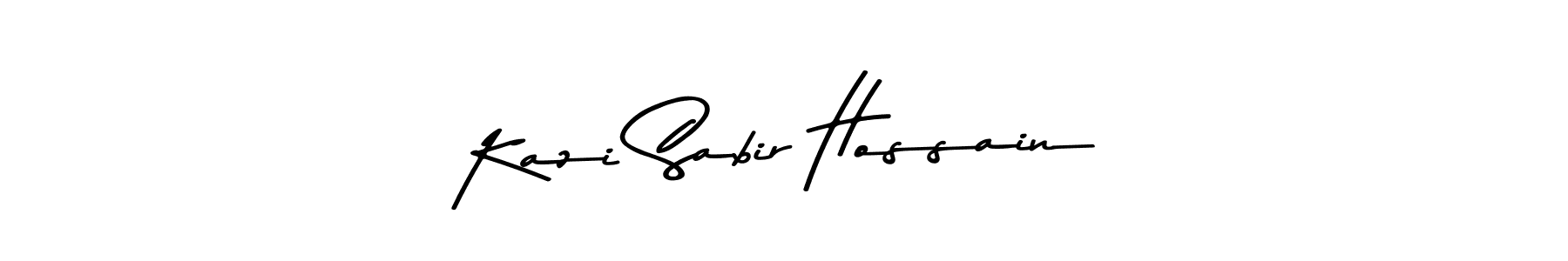 How to make Kazi Sabir Hossain name signature. Use Asem Kandis PERSONAL USE style for creating short signs online. This is the latest handwritten sign. Kazi Sabir Hossain signature style 9 images and pictures png