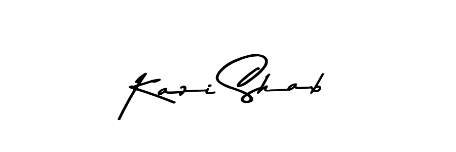 Design your own signature with our free online signature maker. With this signature software, you can create a handwritten (Asem Kandis PERSONAL USE) signature for name Kazi Shab. Kazi Shab signature style 9 images and pictures png