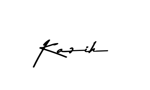 Create a beautiful signature design for name Kazih. With this signature (Asem Kandis PERSONAL USE) fonts, you can make a handwritten signature for free. Kazih signature style 9 images and pictures png