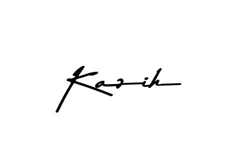Use a signature maker to create a handwritten signature online. With this signature software, you can design (Asem Kandis PERSONAL USE) your own signature for name Kazih. Kazih signature style 9 images and pictures png