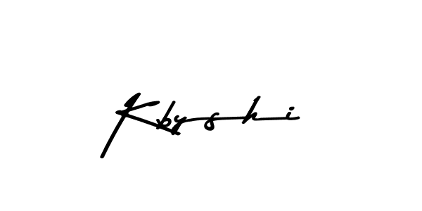 Create a beautiful signature design for name Kbyshi. With this signature (Asem Kandis PERSONAL USE) fonts, you can make a handwritten signature for free. Kbyshi signature style 9 images and pictures png