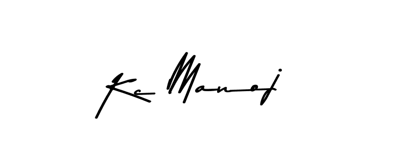 Design your own signature with our free online signature maker. With this signature software, you can create a handwritten (Asem Kandis PERSONAL USE) signature for name Kc Manoj. Kc Manoj signature style 9 images and pictures png