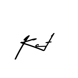 Design your own signature with our free online signature maker. With this signature software, you can create a handwritten (Asem Kandis PERSONAL USE) signature for name Kct. Kct signature style 9 images and pictures png