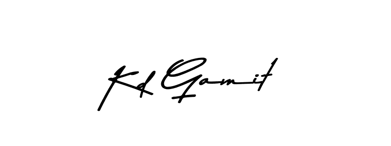 Make a beautiful signature design for name Kd Gamit. With this signature (Asem Kandis PERSONAL USE) style, you can create a handwritten signature for free. Kd Gamit signature style 9 images and pictures png