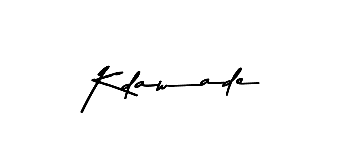 How to make Kdawade name signature. Use Asem Kandis PERSONAL USE style for creating short signs online. This is the latest handwritten sign. Kdawade signature style 9 images and pictures png