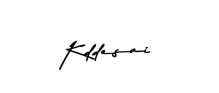 How to make Kddesai name signature. Use Asem Kandis PERSONAL USE style for creating short signs online. This is the latest handwritten sign. Kddesai signature style 9 images and pictures png