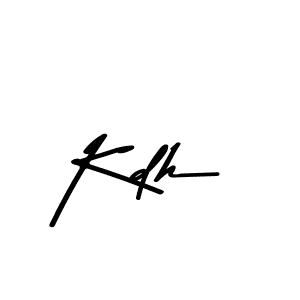 Design your own signature with our free online signature maker. With this signature software, you can create a handwritten (Asem Kandis PERSONAL USE) signature for name Kdh. Kdh signature style 9 images and pictures png