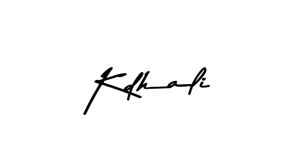Use a signature maker to create a handwritten signature online. With this signature software, you can design (Asem Kandis PERSONAL USE) your own signature for name Kdhali. Kdhali signature style 9 images and pictures png