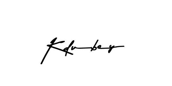 How to make Kdubey name signature. Use Asem Kandis PERSONAL USE style for creating short signs online. This is the latest handwritten sign. Kdubey signature style 9 images and pictures png