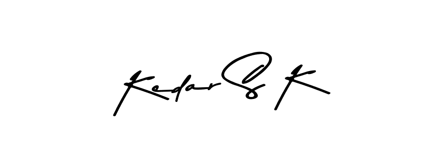 Use a signature maker to create a handwritten signature online. With this signature software, you can design (Asem Kandis PERSONAL USE) your own signature for name Kedar S K. Kedar S K signature style 9 images and pictures png