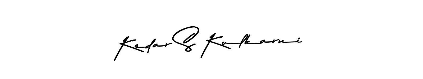 How to make Kedar S Kulkarni name signature. Use Asem Kandis PERSONAL USE style for creating short signs online. This is the latest handwritten sign. Kedar S Kulkarni signature style 9 images and pictures png