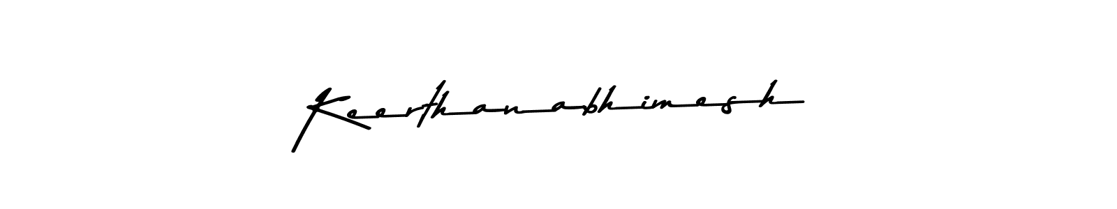 Create a beautiful signature design for name Keerthanabhimesh. With this signature (Asem Kandis PERSONAL USE) fonts, you can make a handwritten signature for free. Keerthanabhimesh signature style 9 images and pictures png