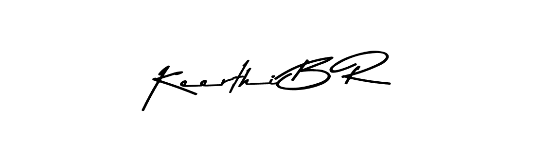 Make a beautiful signature design for name Keerthi B R. With this signature (Asem Kandis PERSONAL USE) style, you can create a handwritten signature for free. Keerthi B R signature style 9 images and pictures png