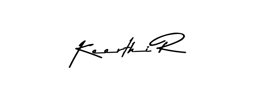 Make a beautiful signature design for name Keerthi R. With this signature (Asem Kandis PERSONAL USE) style, you can create a handwritten signature for free. Keerthi R signature style 9 images and pictures png