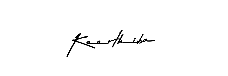 Design your own signature with our free online signature maker. With this signature software, you can create a handwritten (Asem Kandis PERSONAL USE) signature for name Keerthiba. Keerthiba signature style 9 images and pictures png