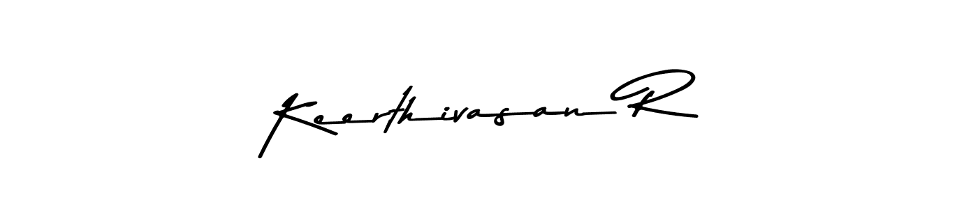 Create a beautiful signature design for name Keerthivasan R. With this signature (Asem Kandis PERSONAL USE) fonts, you can make a handwritten signature for free. Keerthivasan R signature style 9 images and pictures png