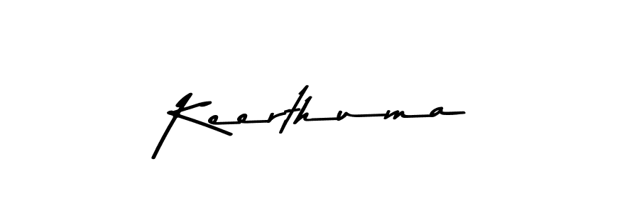 Design your own signature with our free online signature maker. With this signature software, you can create a handwritten (Asem Kandis PERSONAL USE) signature for name Keerthuma. Keerthuma signature style 9 images and pictures png