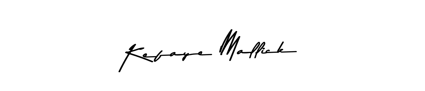You should practise on your own different ways (Asem Kandis PERSONAL USE) to write your name (Kefaye Mallick) in signature. don't let someone else do it for you. Kefaye Mallick signature style 9 images and pictures png
