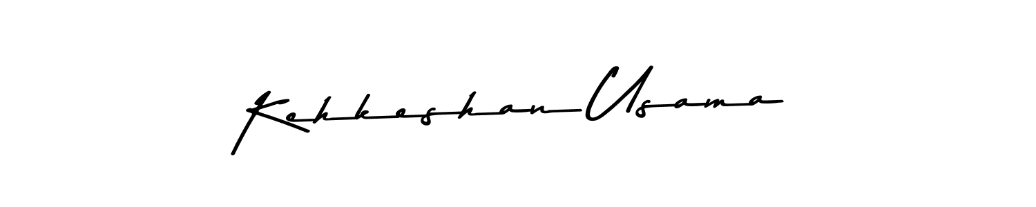 Use a signature maker to create a handwritten signature online. With this signature software, you can design (Asem Kandis PERSONAL USE) your own signature for name Kehkeshan Usama. Kehkeshan Usama signature style 9 images and pictures png